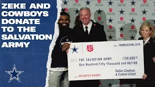 Zeke and Cowboys Donate $150,000 To Salvation Army | Dallas Cowboys 2019