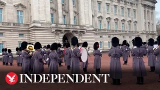 Buckingham Palace marks Queen's Platinum Jubilee with changing of the guards ceremony