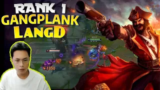 🔴 LangD Gangplank vs Volibear 21 KILL - LangD Rank 1 Gangplank Guide