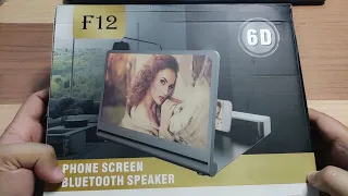 UNBOXING PHONE SCREEN F12 6D BLUETOOTH SPEAKER in 2021