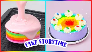 🌈 Cake Storytime 😍 I'm Hooking Up With A Married Football Player 🤭 Perfect Colorful Cake