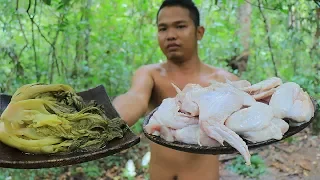 Wow! Chicken Wing Cooking in Forest to Survival