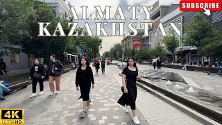 Kazakhstan Almaty city walking tour 4k 🇰🇿