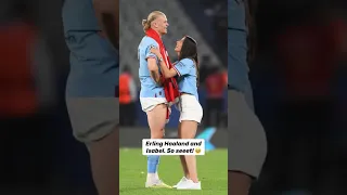 Erling Haaland with his Girlfriend after Champions League Win 🥰 #shorts #haaland #manchestercity
