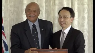 Fijian President receives credentials from from the new resident Ambassador of Japan