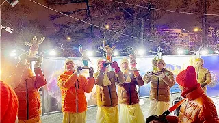 Новогодняя Харинама, киртания - Садху Чарана прабху