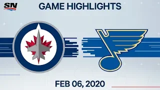 NHL Highlights | Jets vs Blues – Feb. 6, 2020