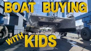 Buying our Aluminum Catamaran | What we looked at for kids | Sailing with the James's (Ep 78)