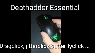 All clicks on Razer Deathadder Essential | drag click, jitter click, butterfly click, double click