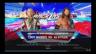 WWE 2K24 BACKLASH ~CODY RHODES vs AJ STYLES~ FOR THE UNDISPUTED WWE UNIVERSAL CHAMPIONSHIP