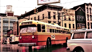 Columbus, Ohio Trolleybus Scenes - 1965