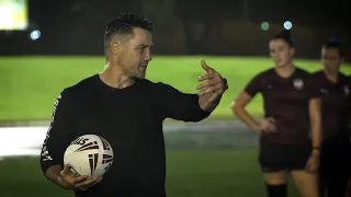 Mic'd up: Cronk and Norris at Maroons training