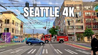 4K Seattle Downtown Drive, Capitol Hill to Chinatown