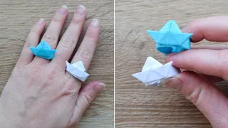 Papier RING "Boot" Origami | Paper RING "Boat" Origami | Tutorial DIY by ColorMania