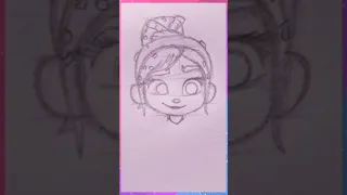 dibujo a vanellope 🎨🧁🍭Wifi Ralph #shorts