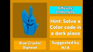 How to get the Blue Crystal Bighead - Find the Bigheads [Roblox]