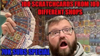 70k SUBS Special 100 scratchcards from 100 DIFFERENT SHOPS