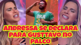 No palco Andressa Suita se declara para Gusttavo Lima