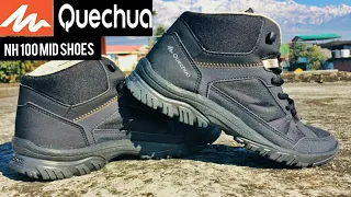 Quechua nh100 mid black  HIKKING |decathlon shoes best ||  #decathlonshoe #lv  #quechuatrekkingshoes