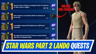 Fortnite Complete Part 2 - Lando and The Empire Quests - How to EASILY Complete Star Wars Quests