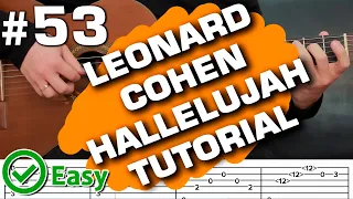 Hallelujah easy guitar Tutorial tabs Leonard Cohen Fingerpicking CHORD+MELODY guitarclub4you