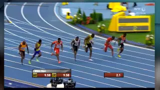 Usain Bolt 9.92 Moscow 2013 100m Men Semi Final 3 IAAF World Championship