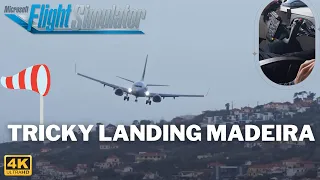 MSFS2020 | Tricky Funchal Landing Madeira | PMDG Boeing 737-800 | GSX + Pro ATC SR | LPMA Approach