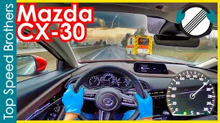 Mazda CX 30 Skyactiv-X 2.0 M Hybrid (2021) AUTOBAHN POV TOP SPEED 🚀