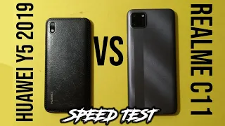 Realme C11 vs Huawei Y5 2019 Speed Test - C11 vs Y5 Speed Test Comparison!