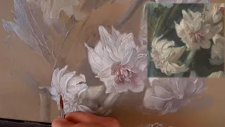 Учимся рисовать голландский цветочный натюрморт.Часть 4