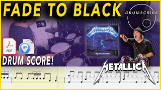 Fade To Black - Metallica | DRUM SCORE Sheet Music Play-Along | DRUMSCRIBE