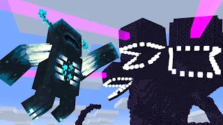 Warden vs Wither Storm - Warden Defeated Wither Storm!? in Minecraft