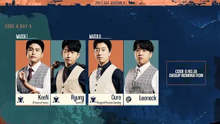 [ENG] 2021 GSL S3 Code A Day3 + RO16 Group Nominations