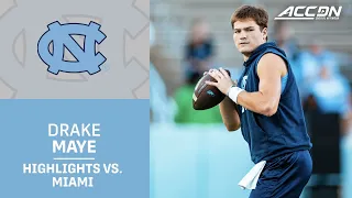 UNC QB Drake Maye Throws 4 TDs Against The Hurricanes