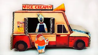 Ice Scream - Horror Game from Cardboard - Stop Motion