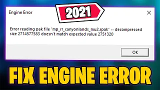 Apex Legends - How To Fix Engine Error Reading pak file | 2021