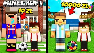 PIŁKARZ ZA 10 ZŁ VS PIŁKARZ ZA 10000 ZŁ W MINECRAFT! || MINECRAFT PRESTIŻ