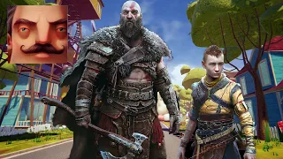 Hello Neighbor - New Neighbor God of War Ragnarök Kratos Act 3 Gameplay Walkthrough