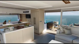 Two Oceans 555 Power Cat Interior Animation