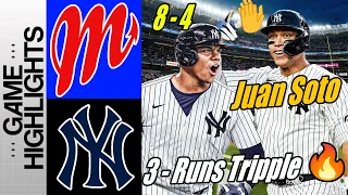 NY Yankees vs Diablos Rojos [3 - Runs Tripple] Yankees Sweep Highlights | Yankees Go !