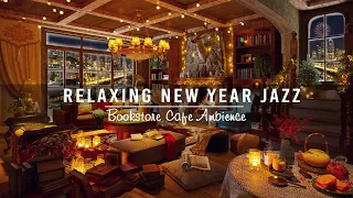 New Year Jazz Music 2024 | Bookstore Cafe Ambience with Relaxing Jazz Instrumental Music to Sleeping