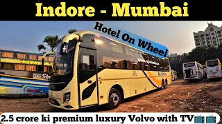 2.5 Crore Ki premium luxury Volvo 9600 Indore to Mumbai bus journey on board TV 📺by RajRatan travels