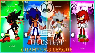 Shadow Exe VS Sonic Exe VS Silver Exe VS Knuckles Exe | Tiles Hop - Champions League