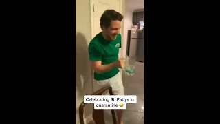 Drunk Guy Accidentally Breaks Mug Full of Green Beer While Dancing on St.Patrick's Day - 1185994