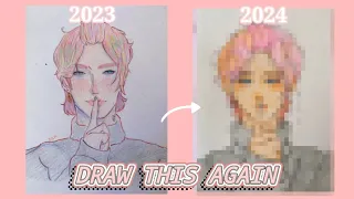 Redibujando un año después || draw this again || arart