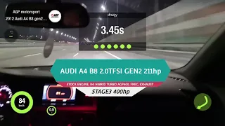 AUDI A4 B8 2.0TFSI GEN2 211hp STAGE3 AGP400 turbo