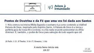 Culto Online CCB 13/09 2020 - 18:00