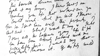 Virginia Woolf's suicide letter - read by Gillian Anderson. (Music by Max Richter Three Worlds)