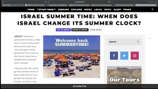 Summer in Israel Ends October 31, 2021