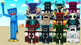 Huggy Wuggy Vs All Wardens PLUS+ / Minecraft Mob Battle